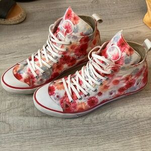 Floral High-Top Sneakers